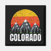 Colorado Retro Sunset Magneet (Voorkant)