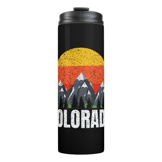 Colorado Retro Sunset Thermosbeker (Voorkant)
