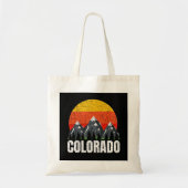 Colorado Retro Sunset Tote Bag (Voorkant)