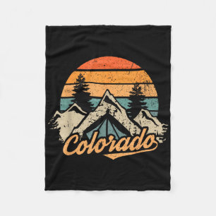 Colorado - Retro Vintage Bergen Natuur Wandelen C Fleece Deken