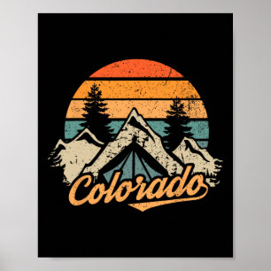 Colorado - Retro Vintage Bergen Natuur Wandeltocht Poster