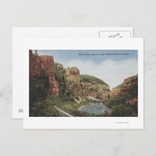 Colorado River, CO - Echo Cliffs Briefkaart (Voorkant / Achterkant)