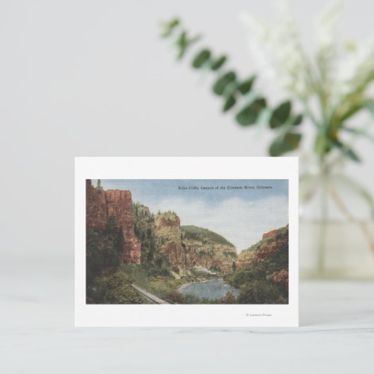Colorado River, CO - Echo Cliffs Briefkaart (Staand voorkant)