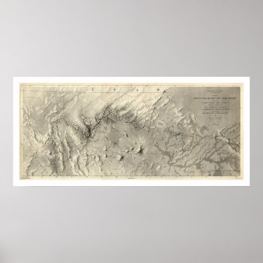 Colorado River Map 1858 Poster (Voorkant)