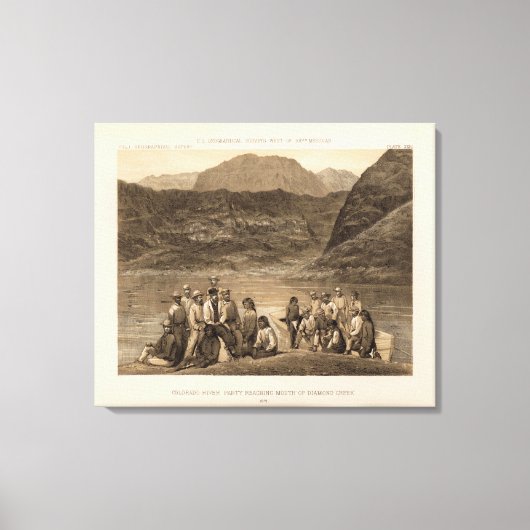 Colorado River party, Diamond Creek Canvas Afdruk (Voorkant)
