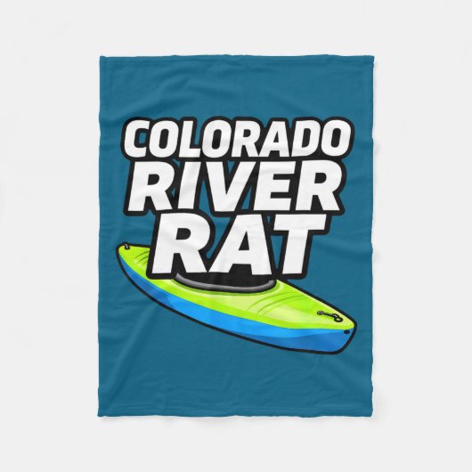 Colorado River Rat Kayak Whitewater Fleece Deken (Voorkant)