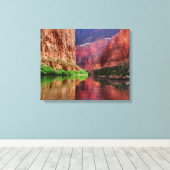 Colorado rivier in Grand Canyon, AZ Canvas Afdruk (Insitu (Houten vloer))