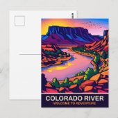 Colorado rivier, Reis Briefkaart (Voorkant / Achterkant)