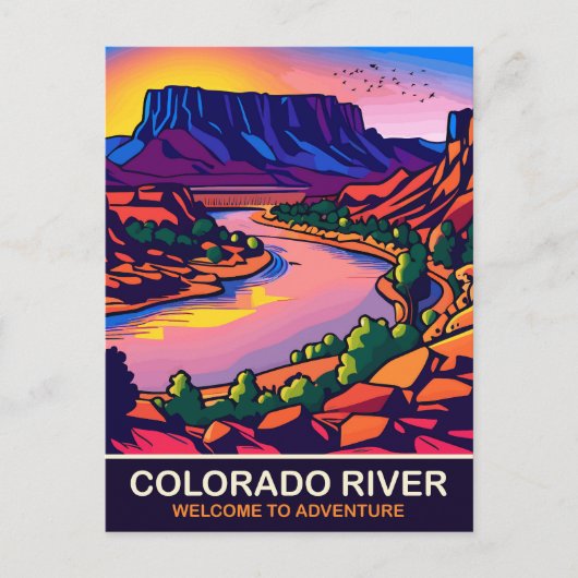 Colorado rivier, Reis Briefkaart (Voorkant)
