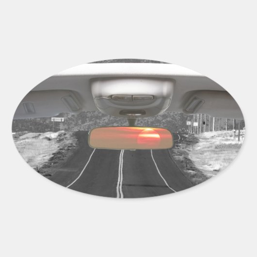 Colorado Road Trip Ovale Sticker (Voorkant)