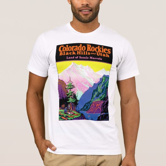 Colorado Rockies ~ Black Hills en Utah T-shirt (Voorkant)
