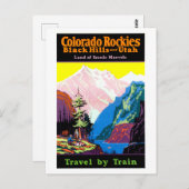  Colorado Rockies Travel Poster Briefkaart (Voorkant / Achterkant)