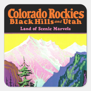 Colorado Rockies Vierkante Sticker