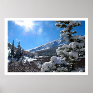 Colorado Rockiy Mountains in het WInter Poster