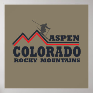 colorado rocky bergstaat poster