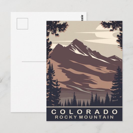 Colorado, Rocky Mountain, Reizen Briefkaart (Voorkant / Achterkant)