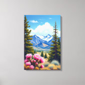 Colorado Rocky Mountains Bloeiende Cactus Canvas Afdruk (Voorkant)