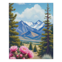 Colorado Rocky Mountains Blooming Cactus