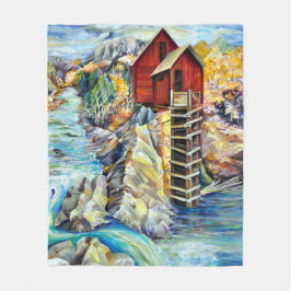 Colorado Rocky Mountains Crystal Mill Fleece Deken