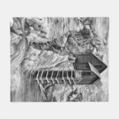 Colorado Rocky Mountains Crystal Mill Fleece Deken (Voorkant (Horizontaal))