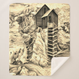 Colorado Rocky Mountains Crystal Mill Sherpa Deken