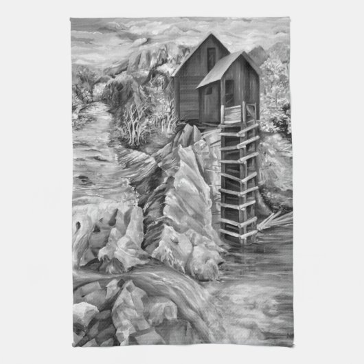 Colorado Rocky Mountains Crystal Mill Theedoek (Verticaal)