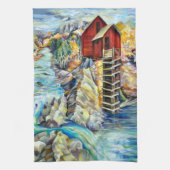 Colorado Rocky Mountains Crystal Mill Theedoek (Verticaal)