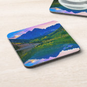 Colorado Rocky Mountains en Lake Bier Onderzetter (Linkerzijde)