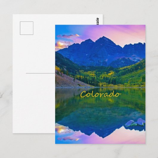 Colorado Rocky Mountains en Lake Briefkaart (Voorkant / Achterkant)