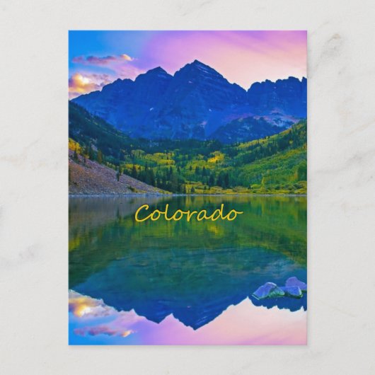 Colorado Rocky Mountains en Lake Briefkaart (Voorkant)