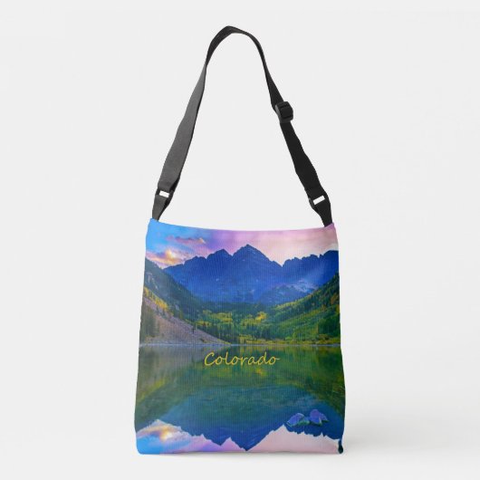 Colorado Rocky Mountains en Lake Crossbody Tas (Achterkant)
