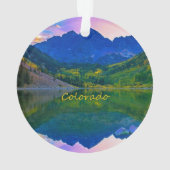 Colorado Rocky Mountains en Lake Ornament (achterkant)