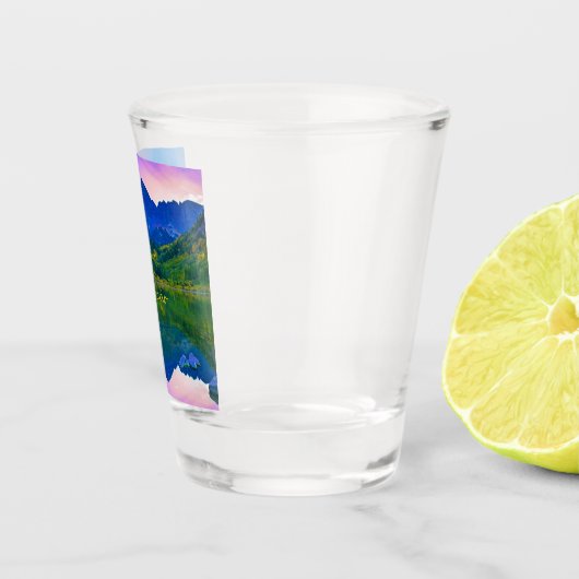 Colorado Rocky Mountains en Lake Shot Glas (Rechts)