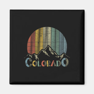 Colorado Rocky Mountains Retro T-shirt Skiën Campi Magneet
