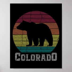 Colorado Rocky Mountains Retro T-shirt Skiën Campi Poster