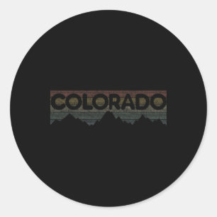Colorado Rocky Mountains Retro T-shirt Skiën Campi Ronde Sticker