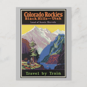  Colorado Rocky Mountains treinreizen Briefkaart