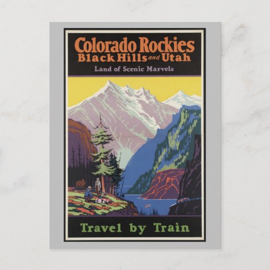  Colorado Rocky Mountains treinreizen Briefkaart (Voorkant)