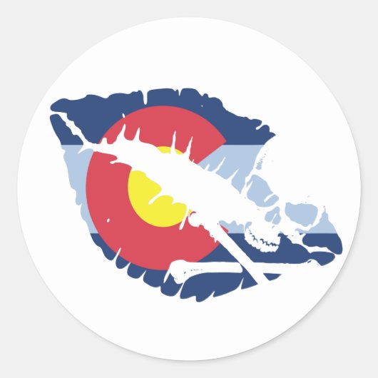 colorado ronde sticker (Voorkant)