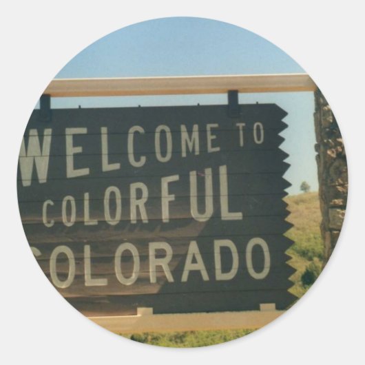 Colorado Ronde Sticker (Voorkant)