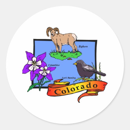 Colorado Ronde Sticker (Voorkant)