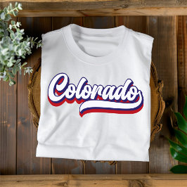 Colorado Rood Wit en Blauw  Script T-shirt