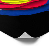 Colorado Roos Vlag op zwart Poster (Hoek)