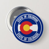 Colorado Round Emblem Ronde Button 7,6 Cm (Voorkant /achterkant)