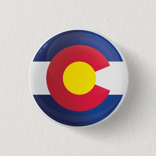 Colorado Round Icon Flag Ronde Button 3,2 Cm (Voorkant)