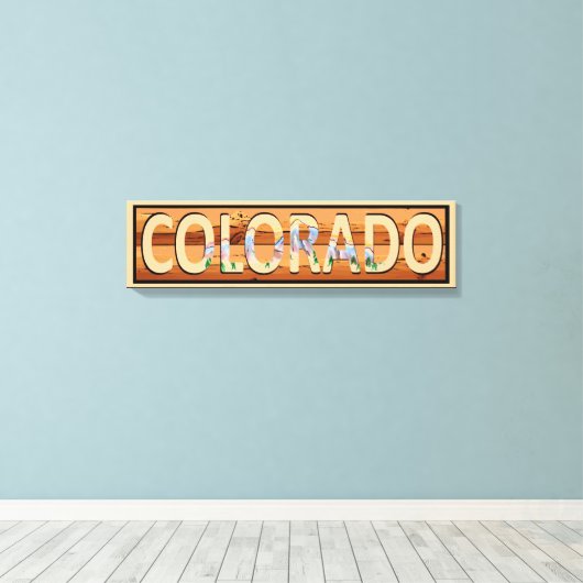 Colorado rustic bergscène canvas (Insitu (Houten vloer))