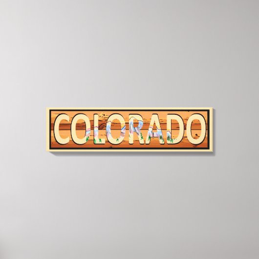 Colorado rustic bergscène canvas afdruk (Voorkant)