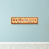 Colorado rustic bergscène canvas afdruk (Insitu (Houten vloer))