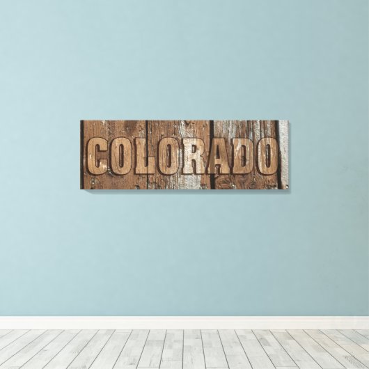 Colorado rustic wood wall canvas bord (Insitu (Houten vloer))