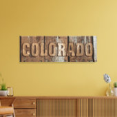 Colorado rustic wood wall canvas bord afdruk (Insitu (Woonkamer))